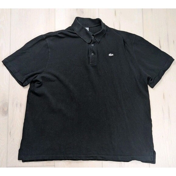 Lacoste Other - Lacoste Polo Mens Size 8 3XL Black‎ Shirt Short Sleeve Golf Made in Italy